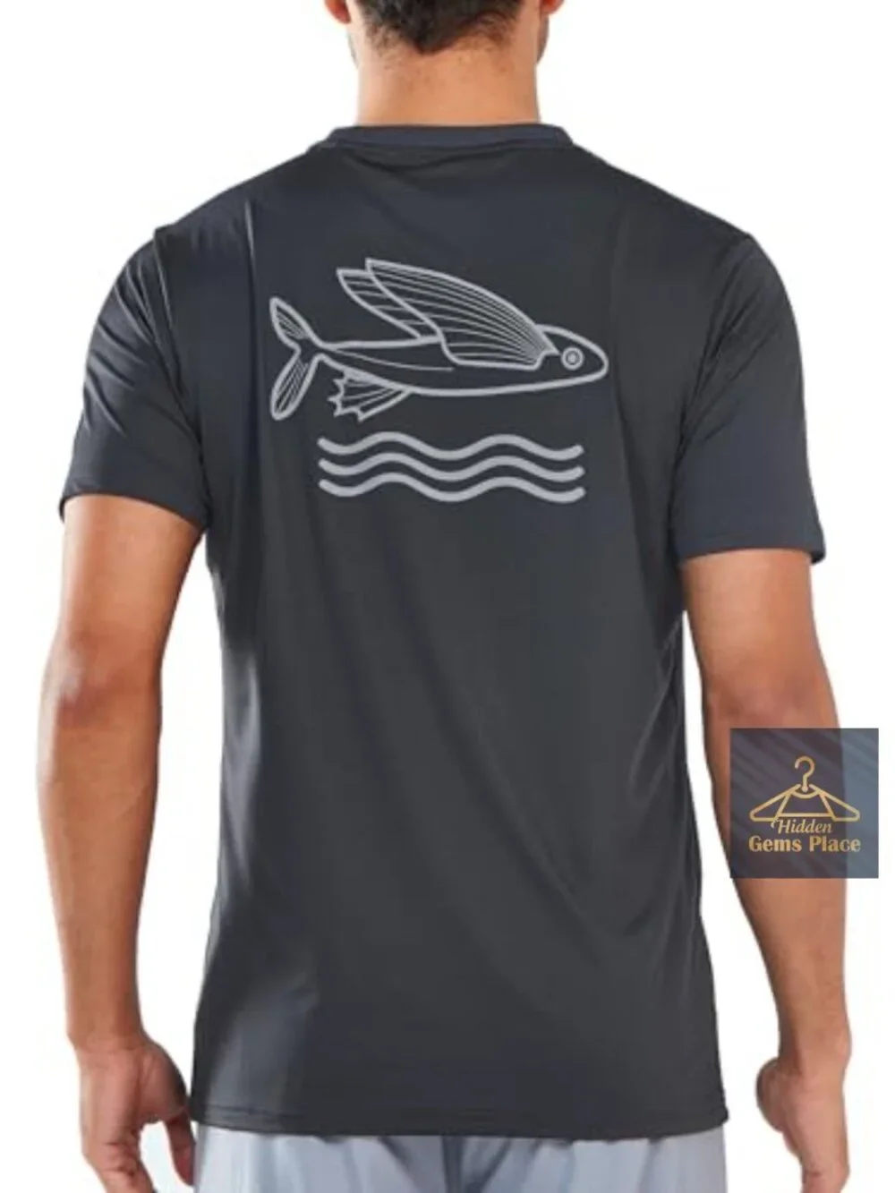 Men's UPF 50+ Rash Guard Shirt Quick Dry UV Sun Protection Fishing Swim Tee